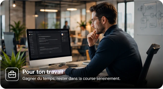 Pour ton travail — gagner du temps, rester dans la course sereinement